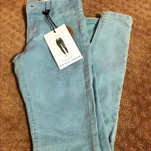 Blue skinny jeans striped
